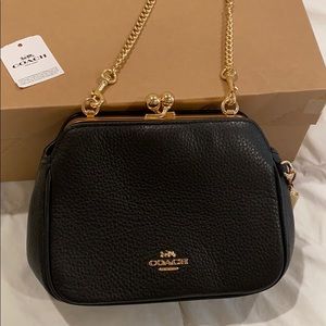 Black COACH chain purse